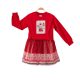 Karácsonyi lány ruha, piros, 116