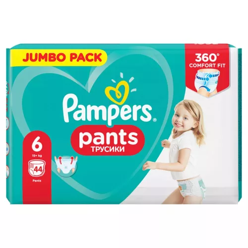 Pampers Pants 6 Jumbo Pack bugyipelenka XL (15 kg+, 44 db)