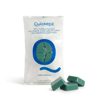   QUICKEPIL gyanta szőrtelenítéshez TWARDY BEZPASKOWY szőrtelenítéshez VEGETAL 1 KG ZIELONY