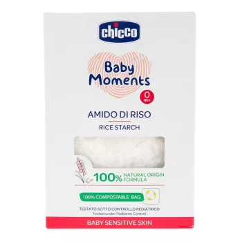   CHICCO Gyermek rizskeményítő fürdőadalék nyugtató Baby Moments Sensitive 100 % bio 250 g