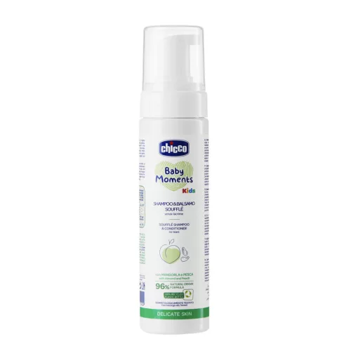 CHICCO Šampón a kondicionér na vlasy súfflé Baby moments Kids 150ml 12m+