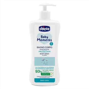   CHICCO Baby Moments Protection testápoló sampon adagolóval 93 % természetes összetevőkkel 500 ml
