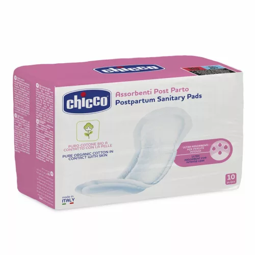 CHICCO Szülés utáni betétek 100% organikus pamut 10 db