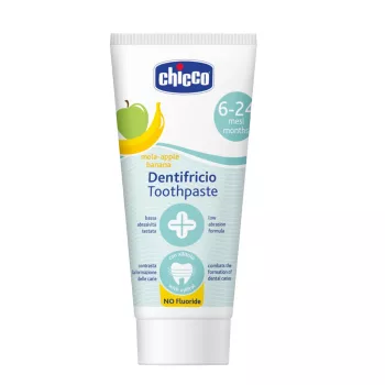   CHICCO Fogkrém alma-banán ízesítéssel fluoridmentes 50ml, 6-24 hónapos korig