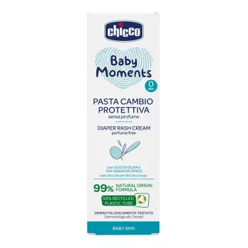   CHICCO Baby Moments illatmentes babapopsi krém 99%-ban természetes összetevőkkel 100ml, 0m+