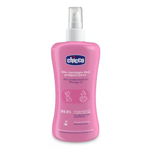 CHICCO Mama Care Olej na pružnosť pokožky a strie s vitamínom E,  4v1, 200ml