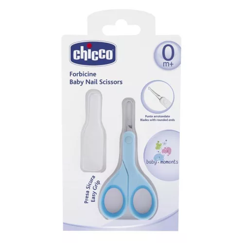CHICCO Kerek hegyű olló kék