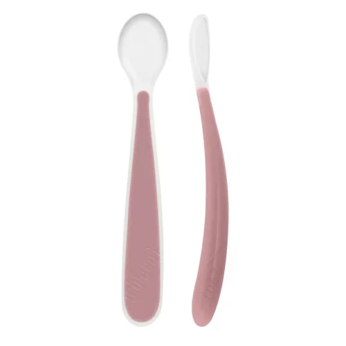 CHICCO Szilikon kanál Soft pink 2db, 6m+