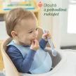 CHICCO Szilikon kanál Soft pink 2db, 6m+