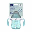 CHICCO Transition tanulópohár fogantyúkkal, teal színű, 4 hónapos kortól