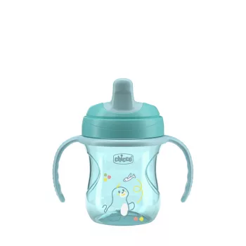   CHICCO Tréning pohár fogantyúkkal, teal, 6 hónapos kortól