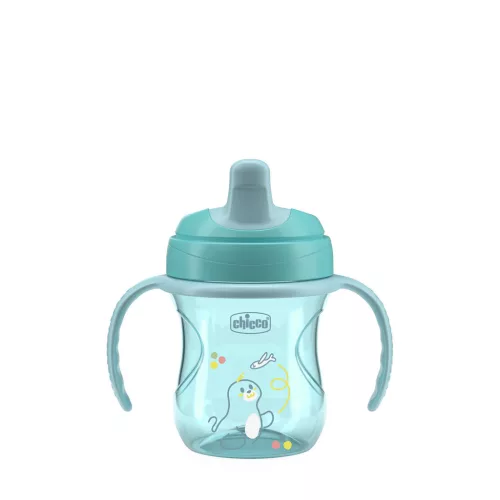 CHICCO Tréning pohár fogantyúkkal, teal, 6 hónapos kortól