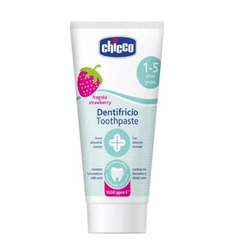 CHICCO Fogkrém eper ízesítéssel fluoriddal 50ml, 1-5év