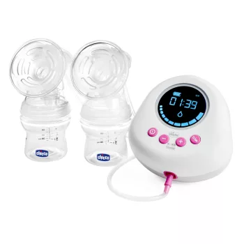 CHICCO Elektromos dupla rózsaszín anyatejfejő