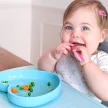 CHICCO Szilikon tányér szív, kékzöld 9h+
