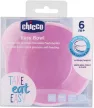 CHICCO Szilikon tányér tapadókoronggal rózsaszín 6h+