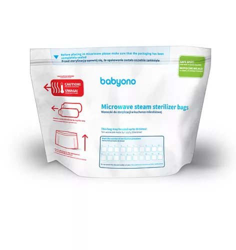 BABYONO Mikrohullámú sterilizáló zacskók, 5 db
