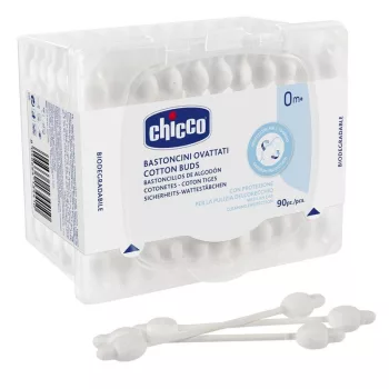 CHICCO Anatómiai vattapálcikák 100% pamut 90 db