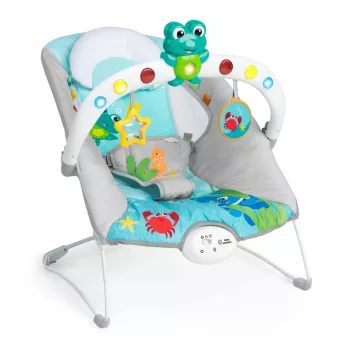   BABY EINSTEIN Zenélő rezgő pihenőszék fényekkel Kick to It Neptune 9 kg-ig
