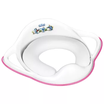   MALTEX WC szűkítő fogantyúkkal, puha Hupikék Törpikék - Rózsaszín