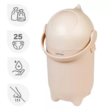 NATTOU Dropy Beige 27 cm pelenkatartó kosár