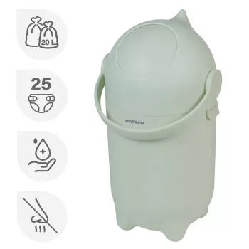 NATTOU Dropy Green pelenkatartó kosár 27 cm