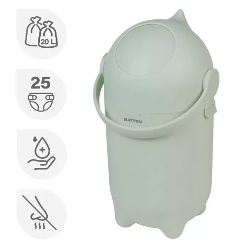 NATTOU Dropy Green pelenkatartó kosár 27 cm