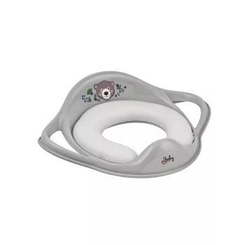   MALTEX WC szűkítő puha fogantyúkkal The Nature Buddies Medve - Szürke