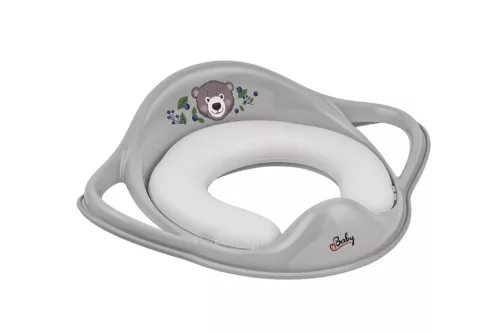 MALTEX WC szűkítő puha fogantyúkkal The Nature Buddies Medve - Szürke