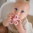BABYONO Szilikon rágóka Virág - rózsaszín