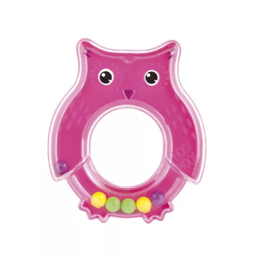 CANPOL BABIES Csörgő bagoly - rózsaszín