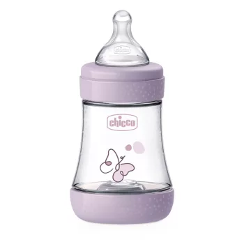   CHICCO Antikólikus cumisüveg Perfect5 150 ml lány lassú folyású 0m+