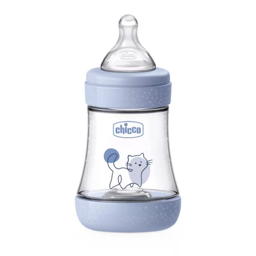 CHICCO Antikólikus cumisüveg Perfect5 150 ml fiú lassú folyású 0m+