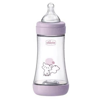   CHICCO Antikólikus cumisüveg Perfect5 240 ml lány közepes folyású 2m+