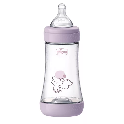 CHICCO Antikólikus cumisüveg Perfect5 240 ml lány közepes folyású 2m+