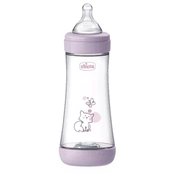   CHICCO Antikólikus cumisüveg Perfect5 300 ml lány gyors folyású 4m+