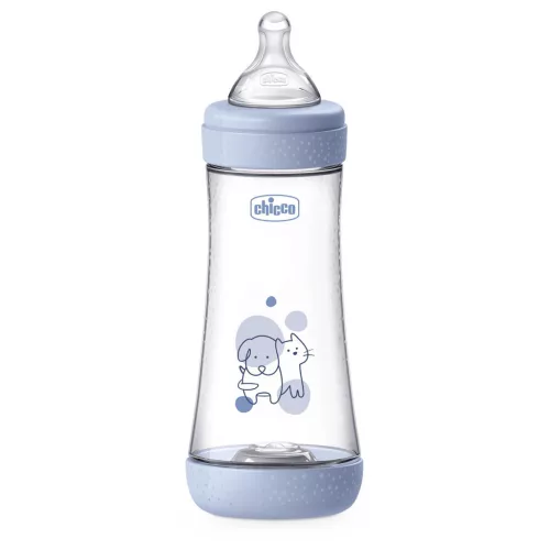 CHICCO Antikólikus cumisüveg Perfect5 300 ml fiú gyors folyású 4m+