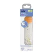 CHICCO Üvegből készült cumisüveg Perfect Easy 240 ml, lassú szilikon áramlás, lányoknak, 0m+