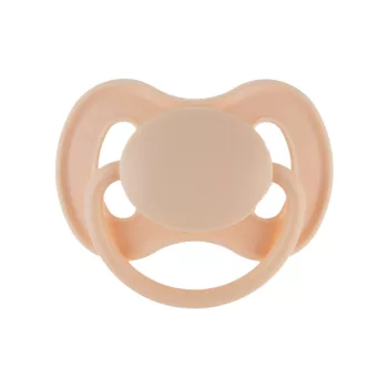   CANPOL BABIES Kaucsuk cumi kerek csúccsal Nude 0-6m krémszínű