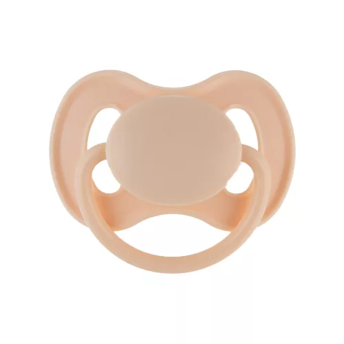 CANPOL BABIES Kaucsuk cumi kerek heggyel Nude 6-18m krémszínű