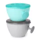 SKIP HOP Tányérok fedővel és Easy Grab fogantyúval Grey,Teal 2 x 240 ml, 3hó+
