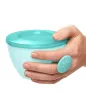 SKIP HOP Tányérok fedővel és Easy Grab fogantyúval Grey,Teal 2 x 240 ml, 3hó+