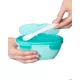 SKIP HOP Tálka kanállal védőtokban Easy Serve Teal 240 ml, 3m+