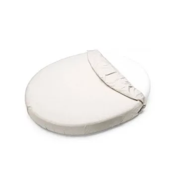   PETITE&MARS Vízhatlan lepedő ovális kiságyakhoz Soft Dream Oval 84x50 White