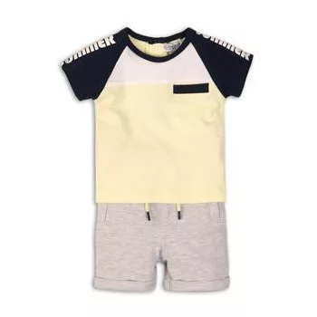   DIRKJE 2 részes póló szett C-SO SUNNY SUMMER IS HERE! 68 Sárga-Szürke