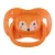 CANPOL BABIES Szilikon cumi szimmetrikus Cute animals 0-6m 1db narancssárga