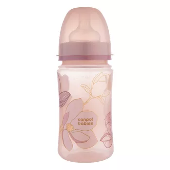   CANPOL BABIES EasyStart Gold antikolikus cumisüveg 240 ml rózsaszín