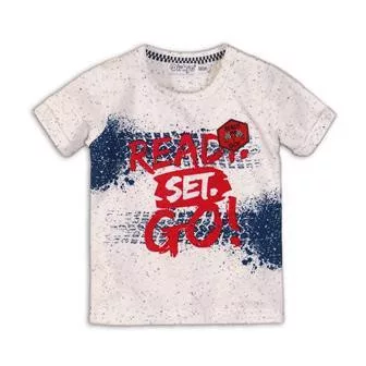 DIRKJE Rövid ujjú póló C-SO FAST READY SET GO! 74 White