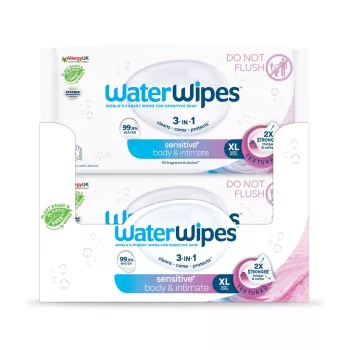   12x WATERWIPES Nedves törlőkendők Body&Intimate 30 db (360 db)