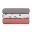 PETITE&MARS Bambusz muszlin 3db-os pelenka szett Moussy Rose Rainbows, 68 x 68 cm